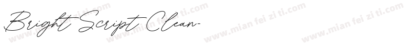 Bright Script Clean字体转换